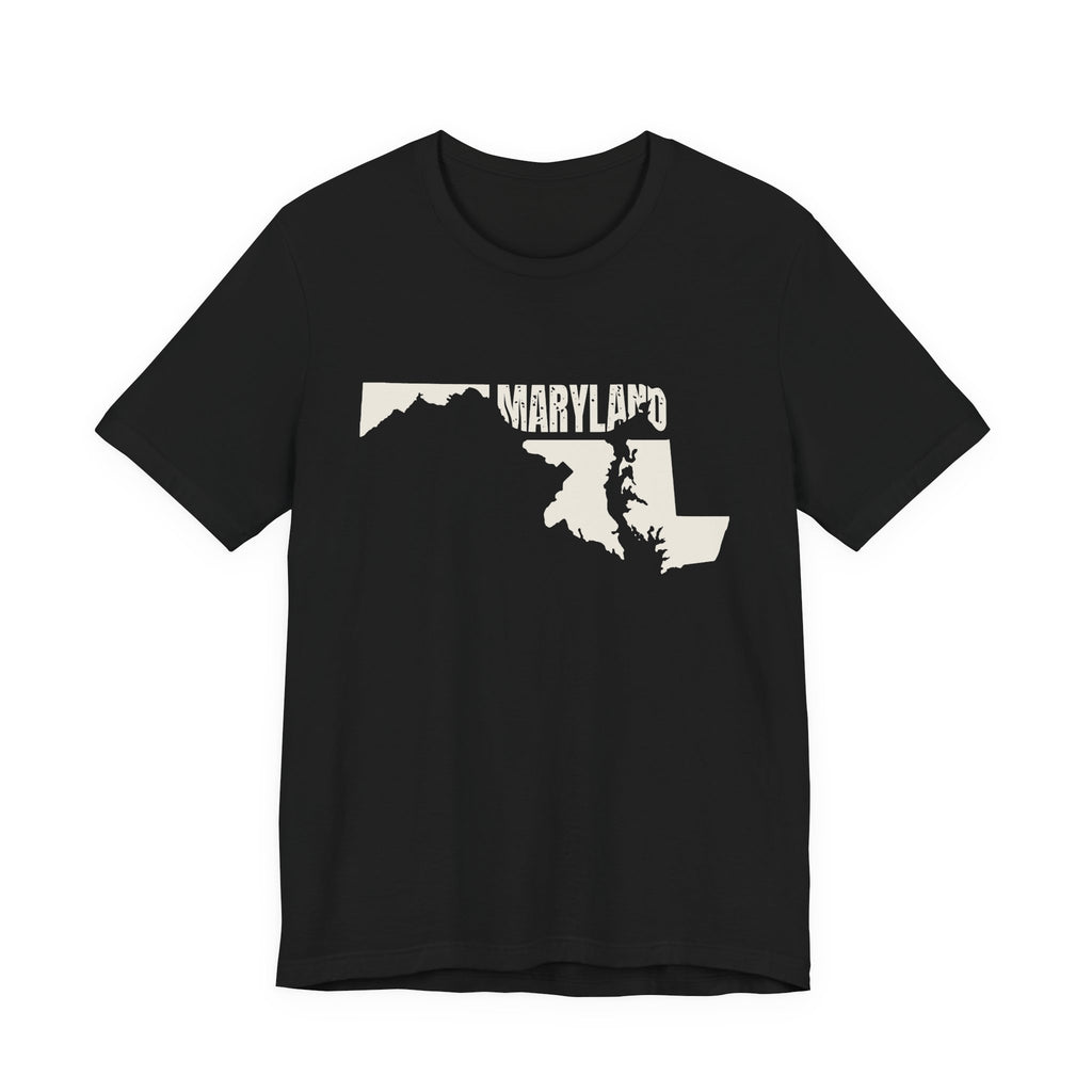 Maryland Vintage Letters Map T-Shirt