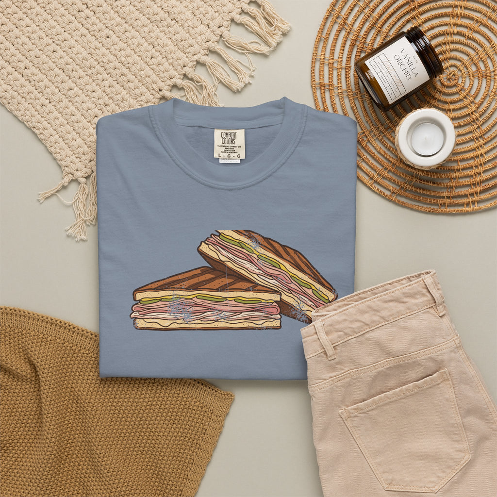 Tampa Cuban Sandwich Retro Food Illustration T-Shirt
