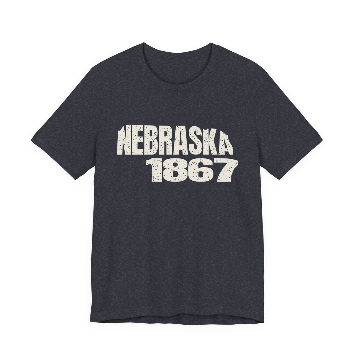 Nebraska Vintage Letters Map T-Shirt