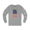 Alabama American Flag Map Long Sleeve Tee