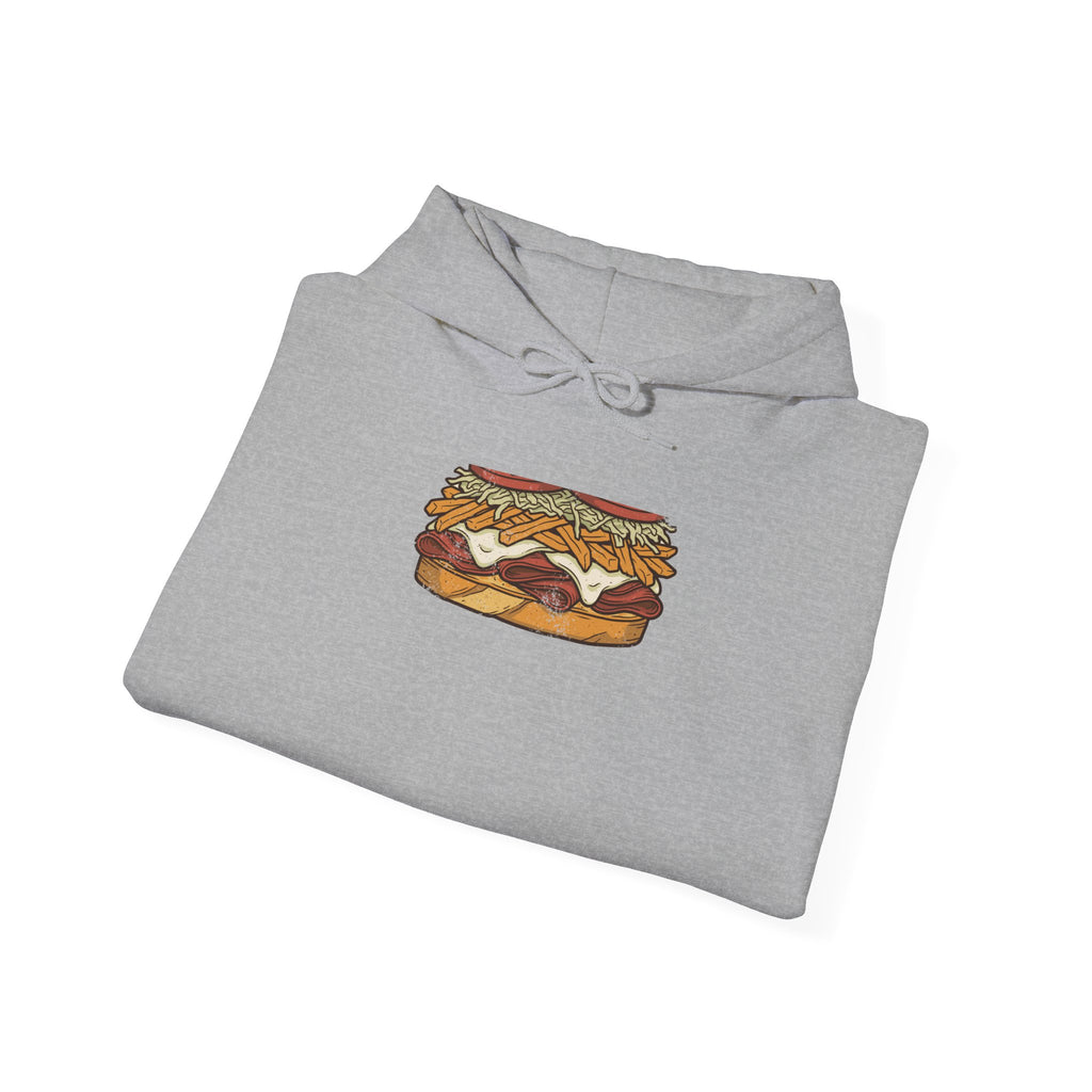 Pittsburgh Fries and Slaw Sandwich Food Illustration Hoodie