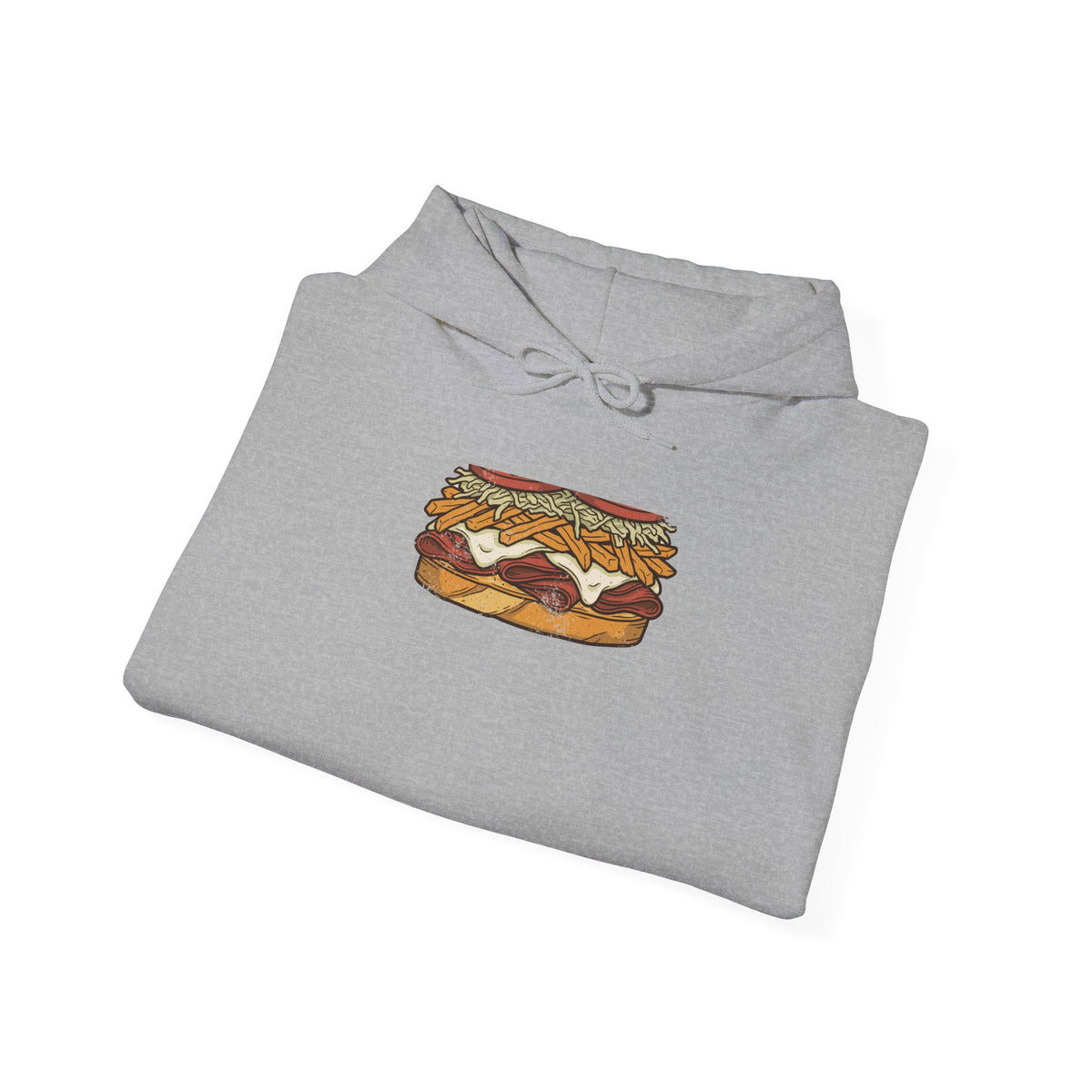 Pittsburgh Fries and Slaw Sandwich Food Illustration Hoodie