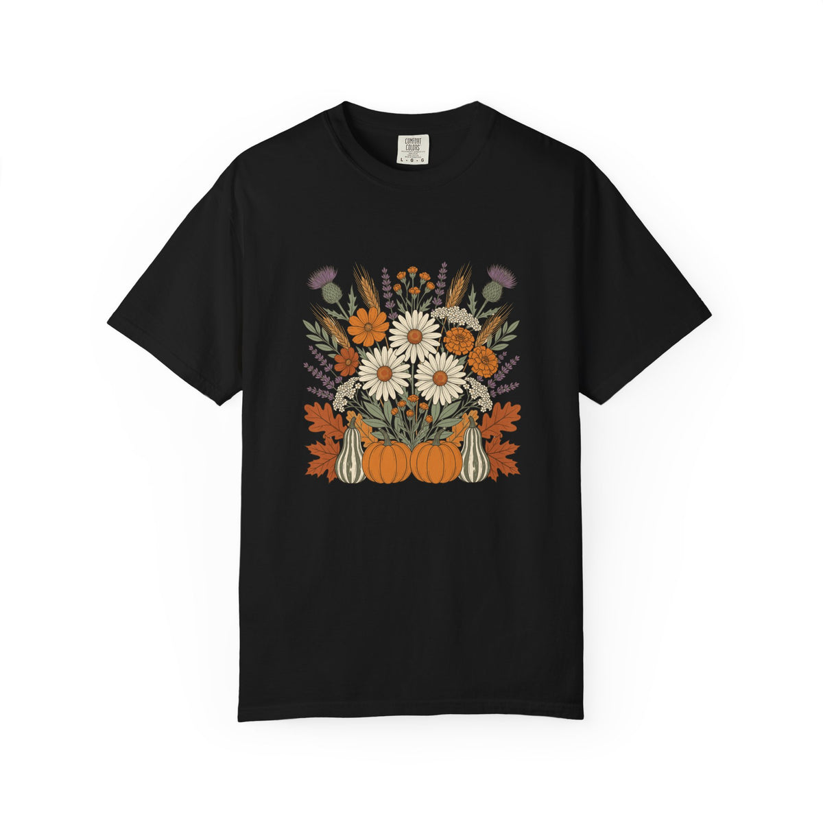 Fall Wildflower Bouquet Daisies and Thistles T-Shirt