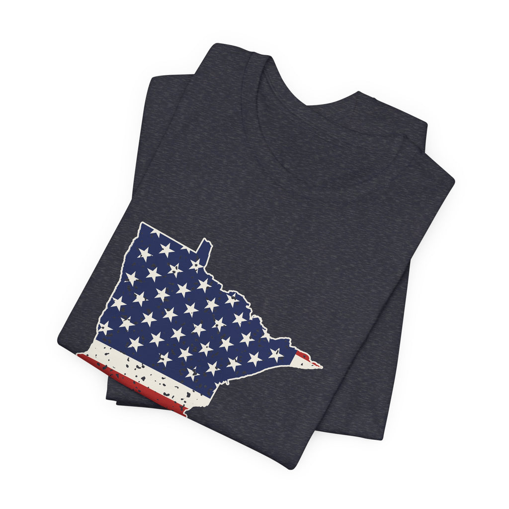 Minnesota American Flag Map T-Shirt