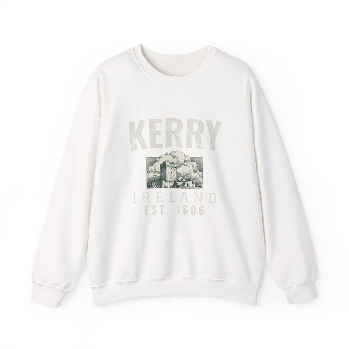 Kerry Ireland Est 1606 Castle Tower Sketch Crewneck Sweatshirt