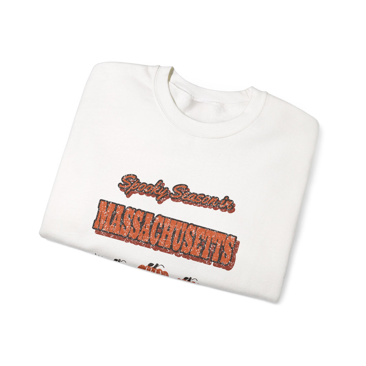 Spooky Season in Massachusetts Vintage Postcard Crewneck Sweatshirt