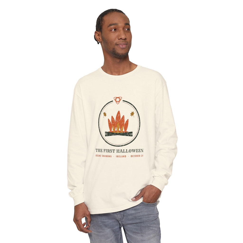 The First Halloween Oíche Shamhna Bonfire Long Sleeve Tee