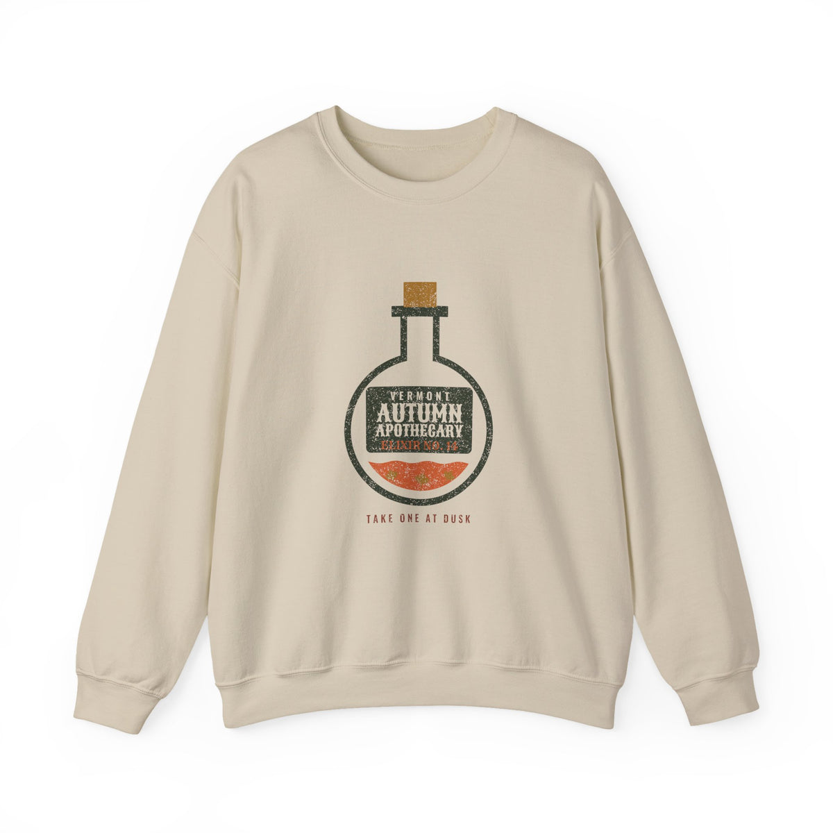 Vermont Autumn Apothecary Flask Crewneck Sweatshirt