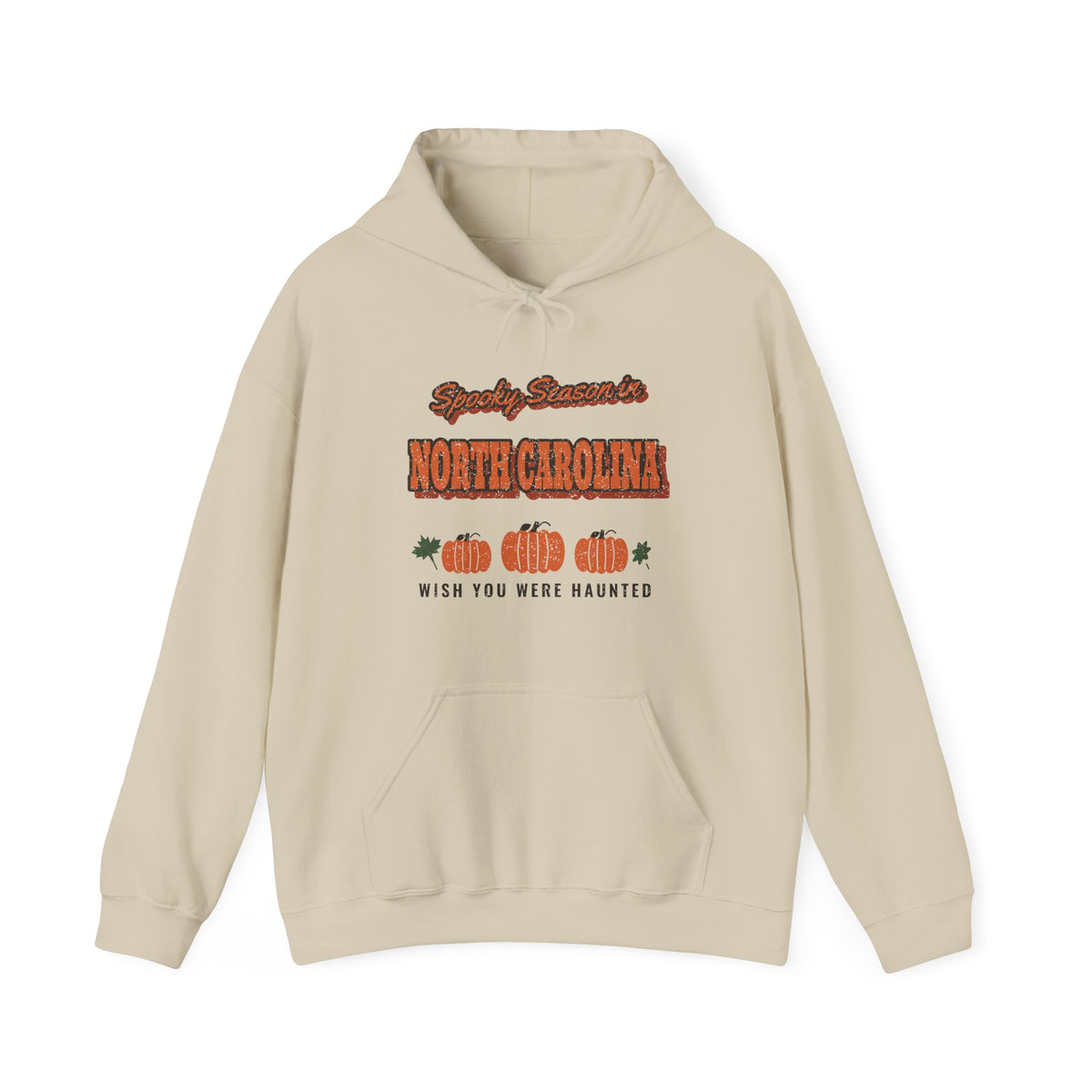 Spooky Season in North Carolina Vintage Postcard Hoodie