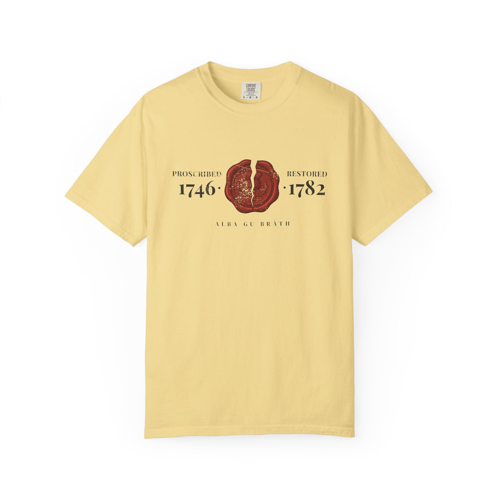 Proscribed 1746 Restored 1782 Alba Gu Bràth Thistle Seal T-Shirt