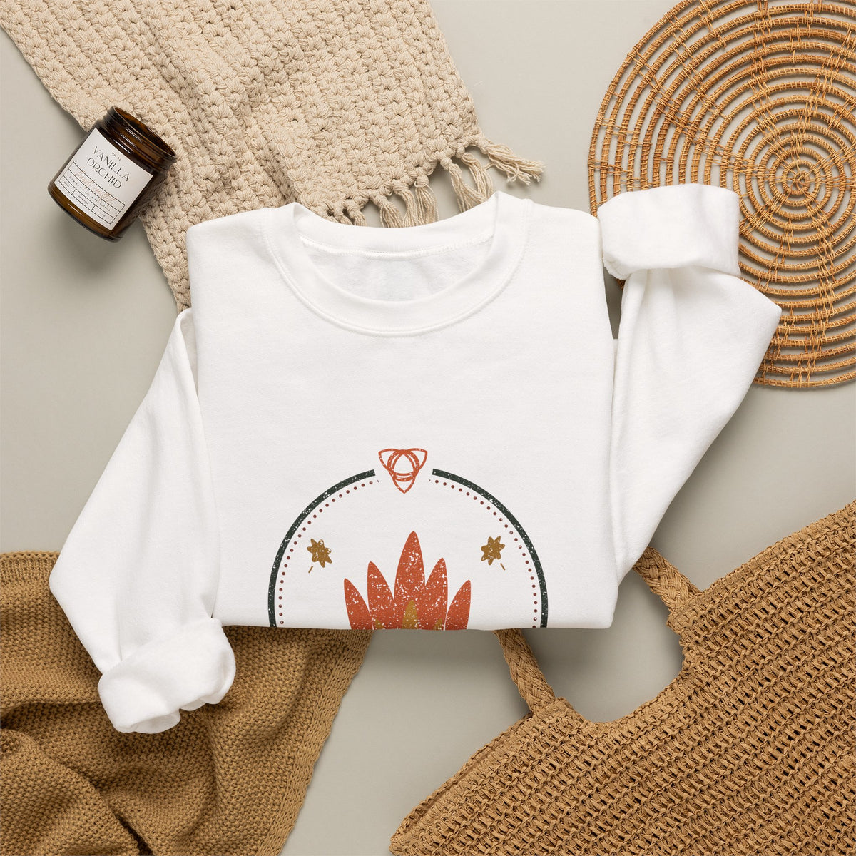The First Halloween Oíche Shamhna Bonfire Crewneck Sweatshirt