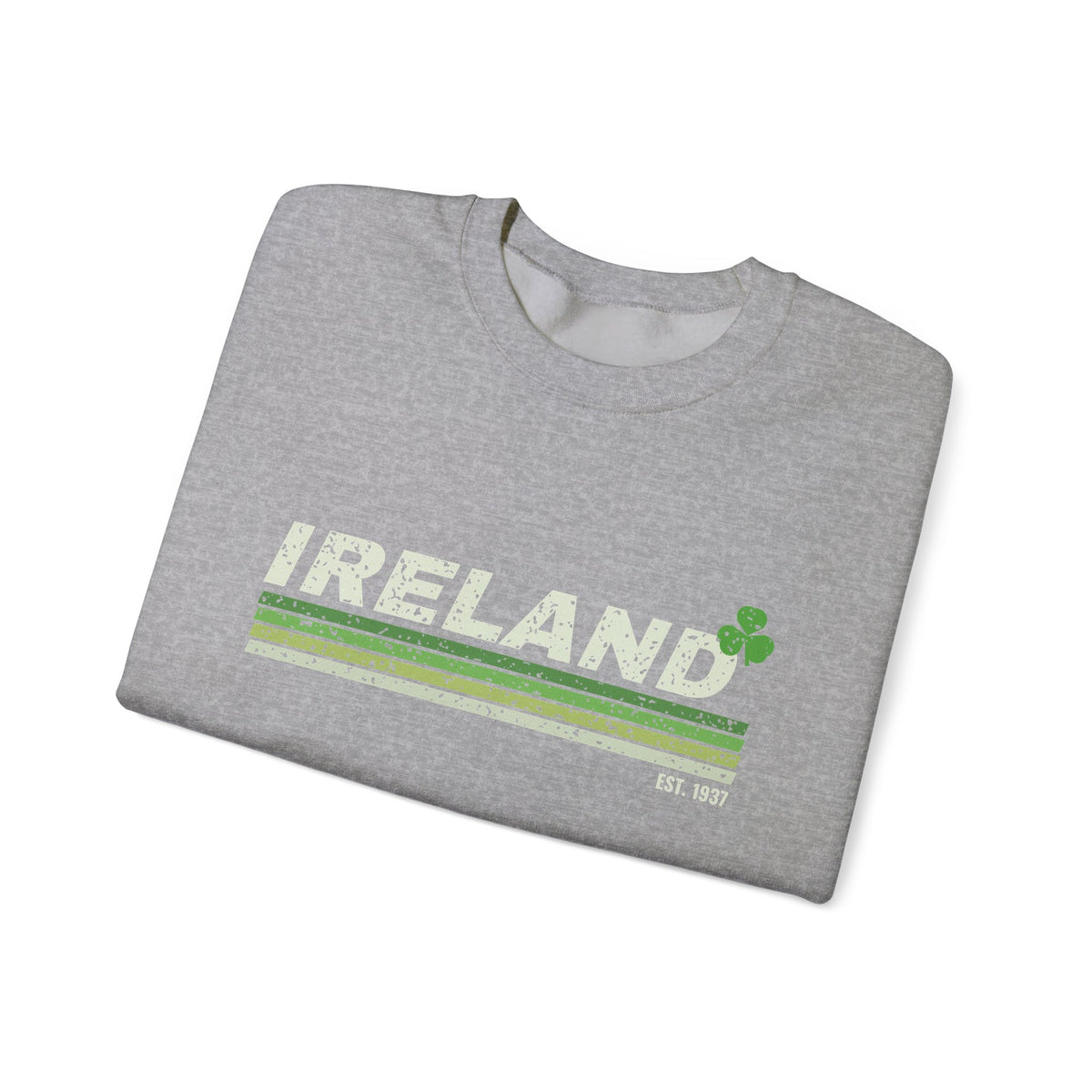 Ireland Est 1937 Retro Stripes Crewneck Sweatshirt