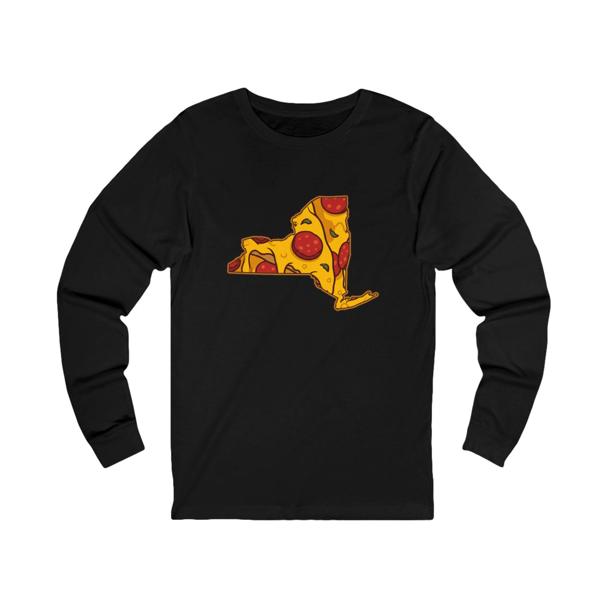 New York Pizza Map Long Sleeve Tee