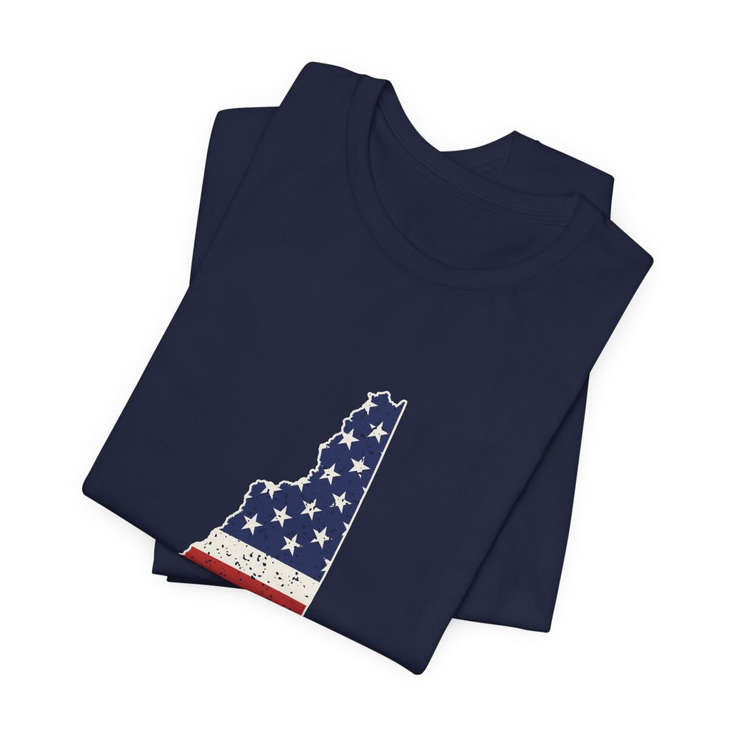 New Hampshire American Flag Map T-Shirt