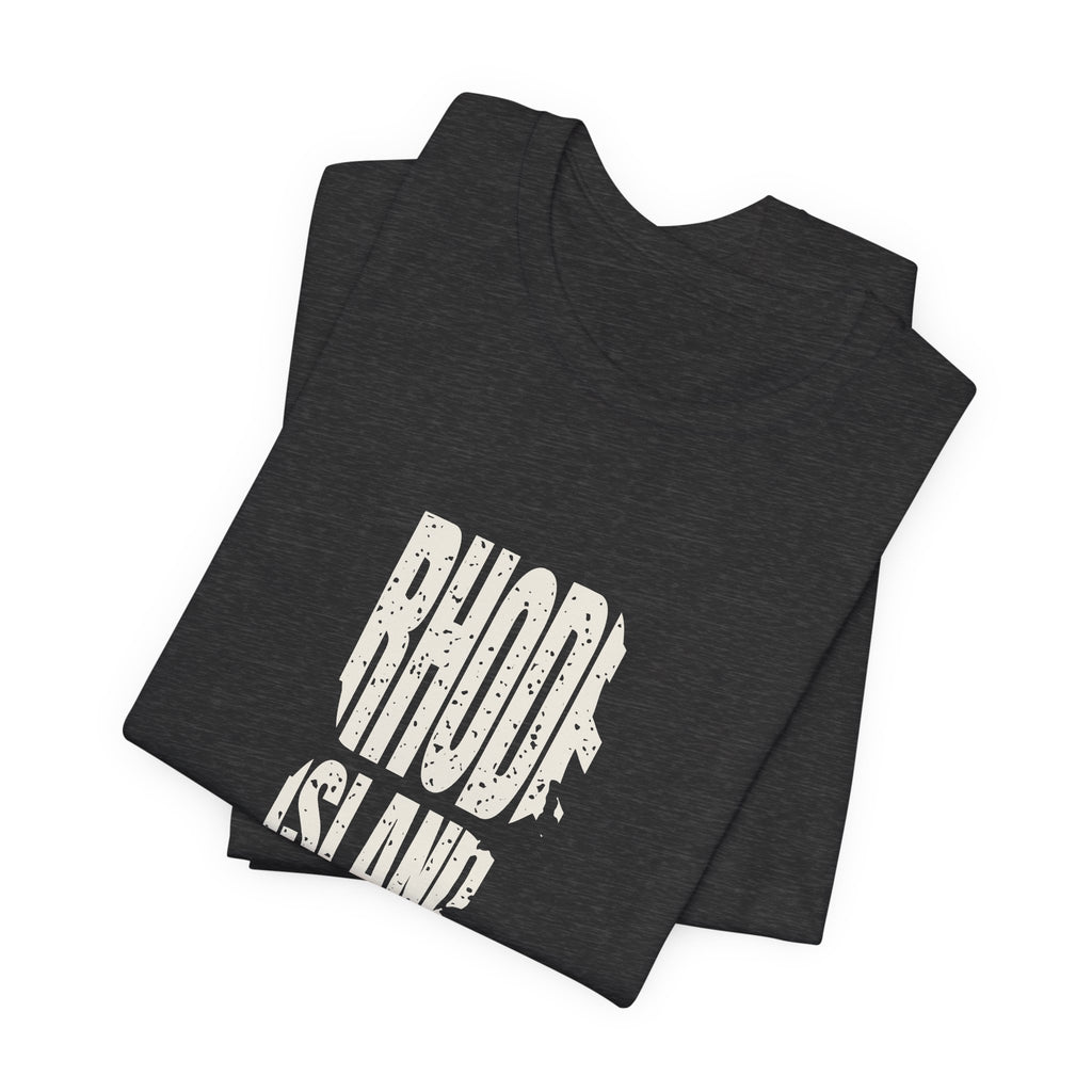 Rhode Island Vintage Letters Map T-Shirt
