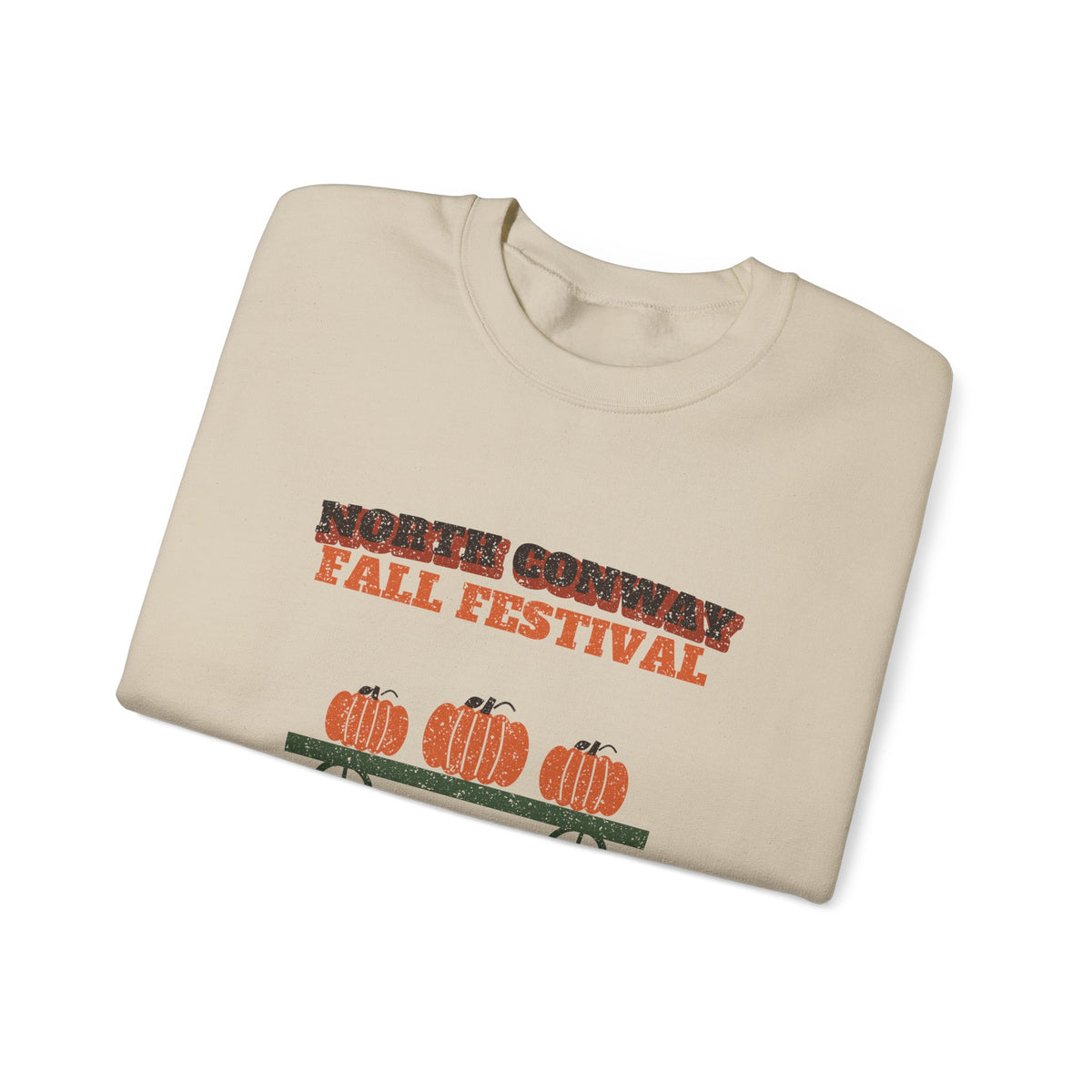 North Conway New Hampshire Fall Festival Hay Wagon Crewneck Sweatshirt