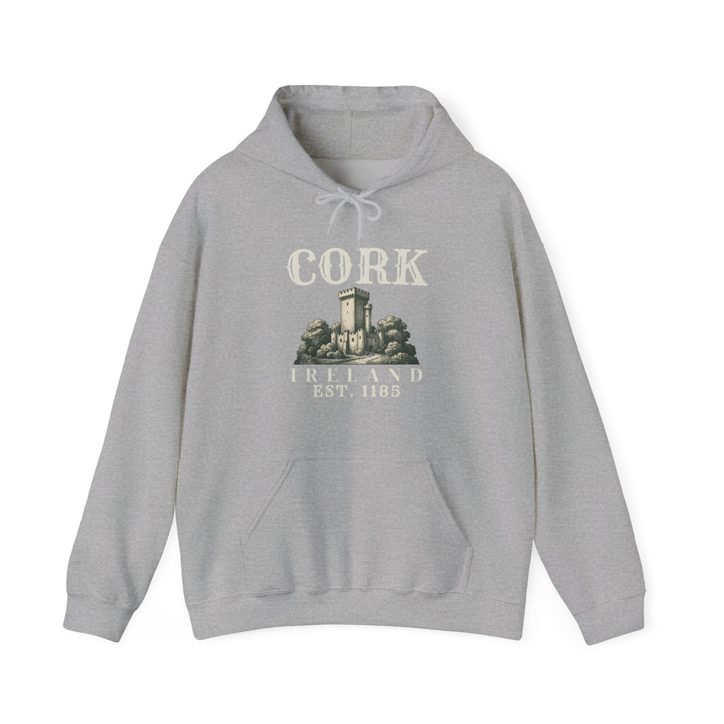 Cork Ireland Est 1185 Castle Sketch Hoodie