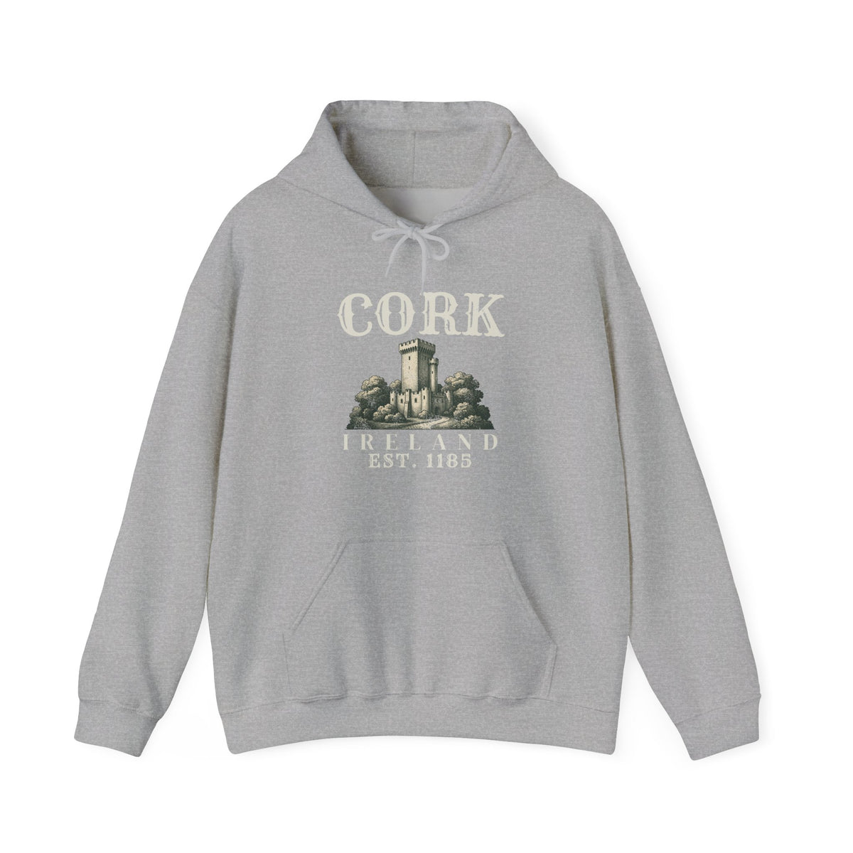 Cork Ireland Est 1185 Castle Sketch Hoodie