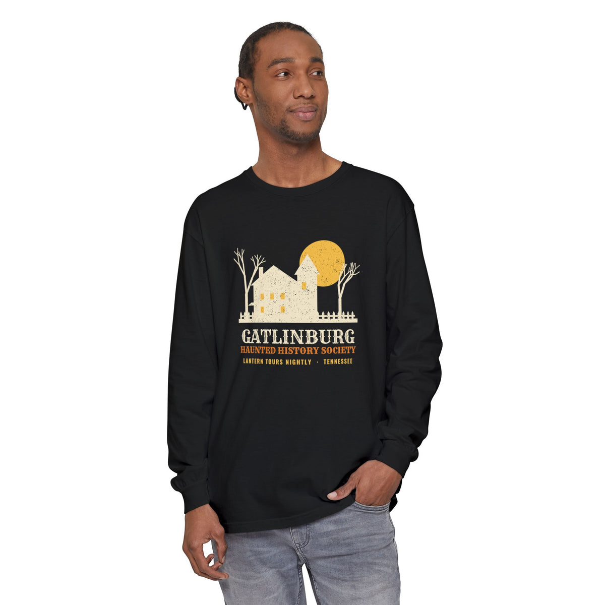 Gatlinburg Tennessee Haunted History Society Long Sleeve Tee