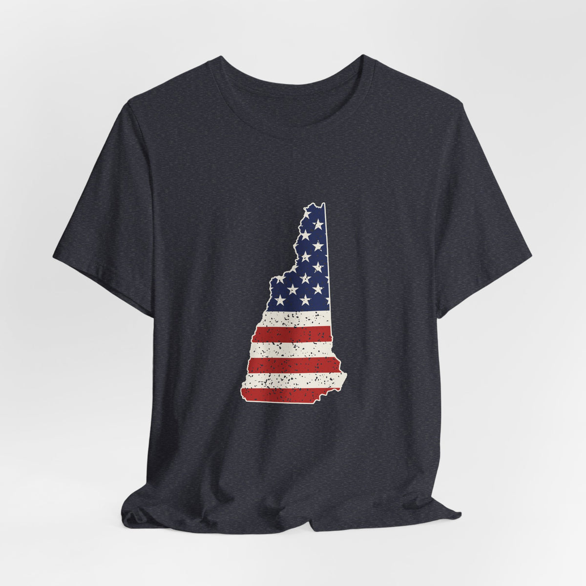 New Hampshire American Flag Map T-Shirt