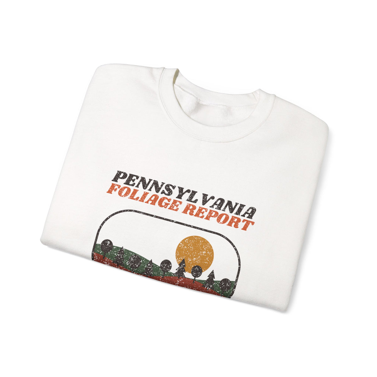 Pennsylvania Foliage Report Retro Landscape Crewneck Sweatshirt