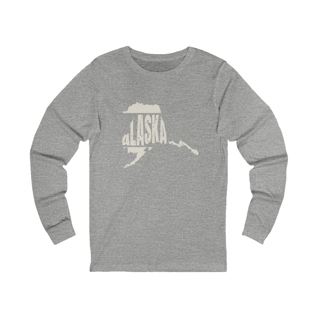 Alaska Vintage Letters Map Long Sleeve Tee