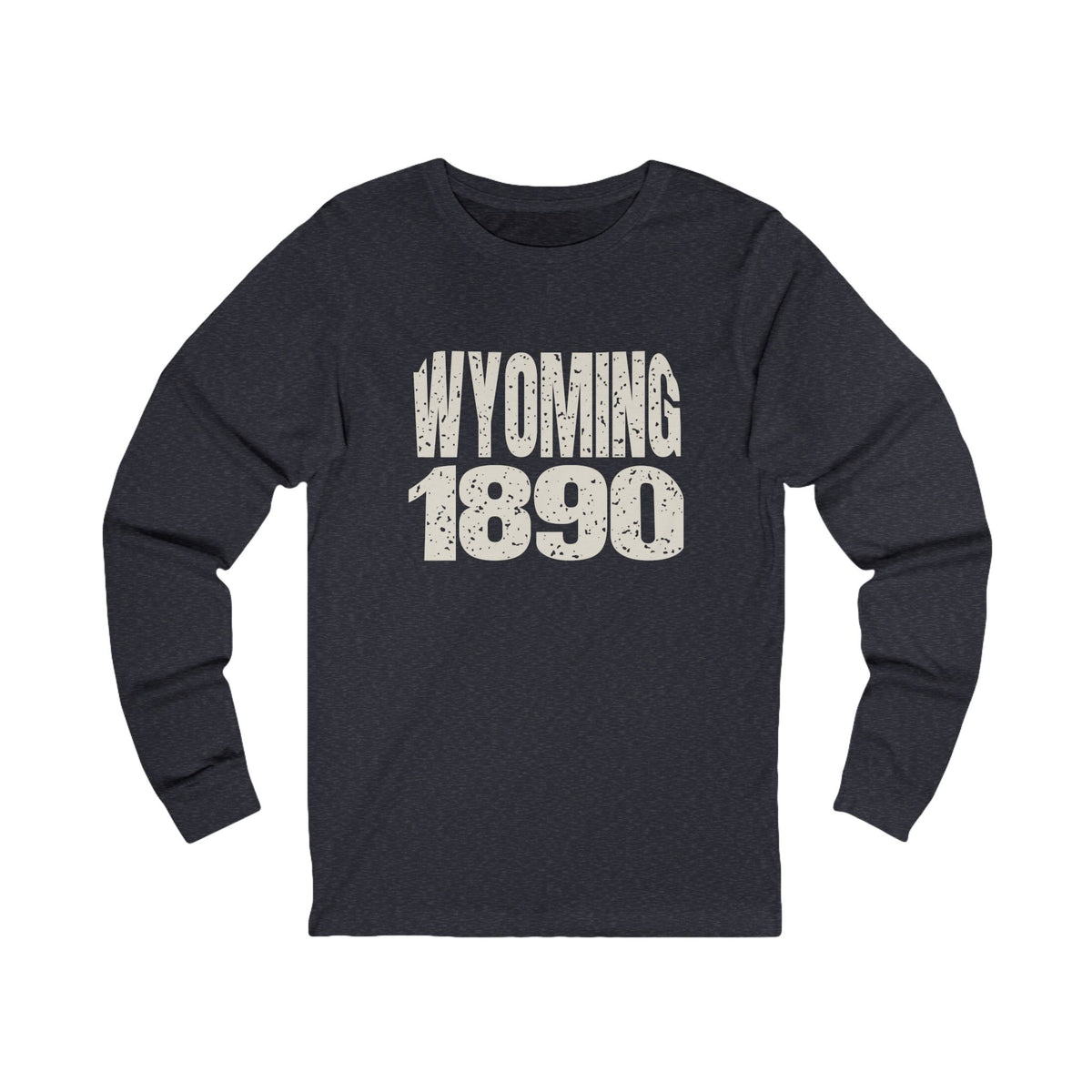 Wyoming Vintage Letters Map Long Sleeve Tee