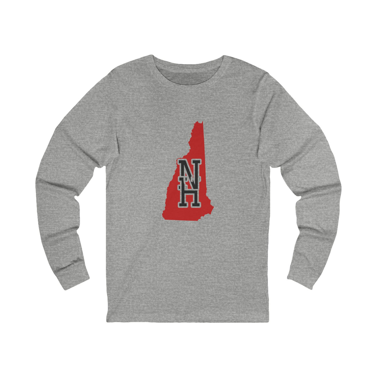 New Hampshire Varsity Monogram Map Long Sleeve Tee
