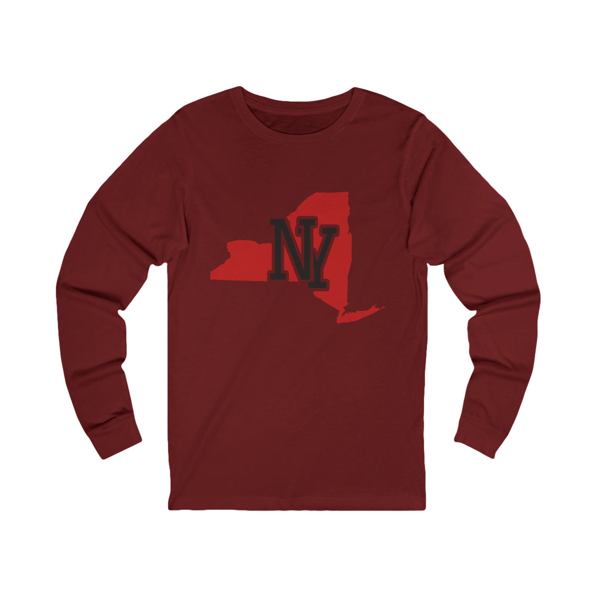 New York Varsity Monogram Map Long Sleeve Tee