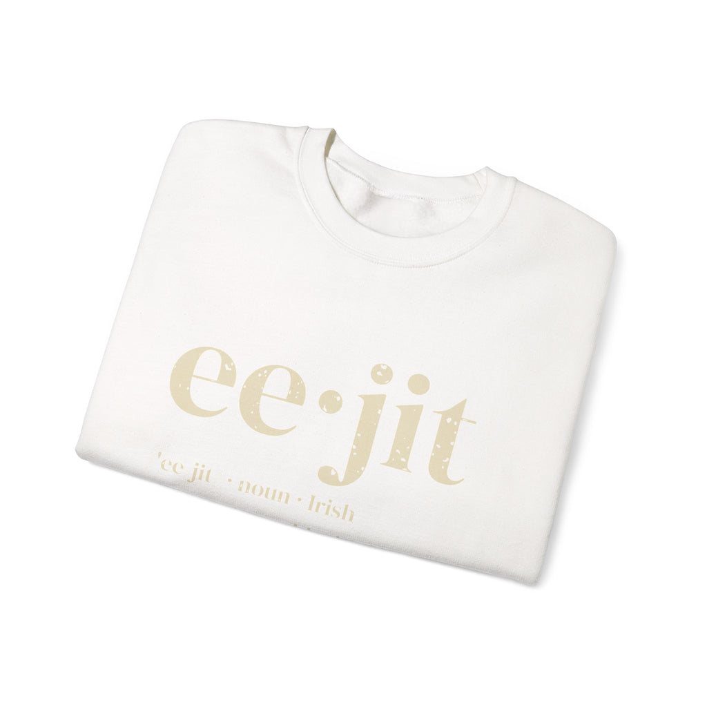Eejit Irish Slang Dictionary Definition Crewneck Sweatshirt
