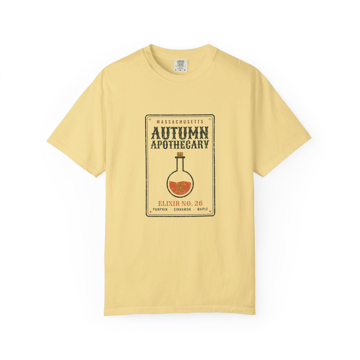 Massachusetts Autumn Apothecary Label T-Shirt