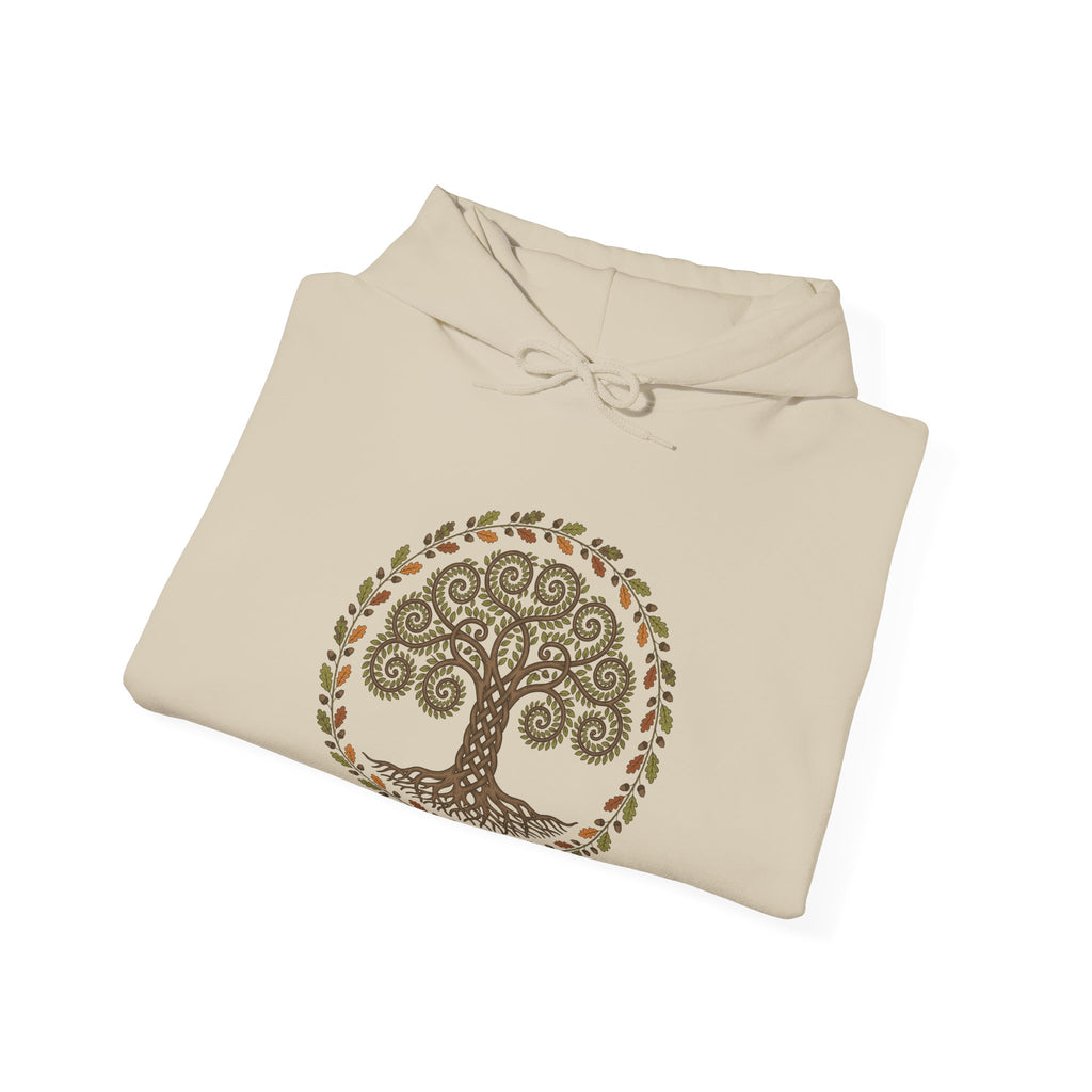 Celtic Tree of Life Autumn Oak Wreath Hoodie