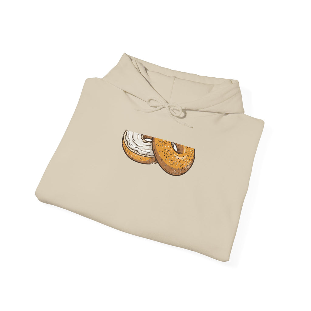 New York Everything Bagel Retro Food Illustration Hoodie