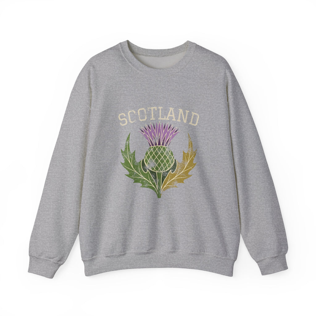 Scotland Thistle Vintage Emblem Crewneck Sweatshirt