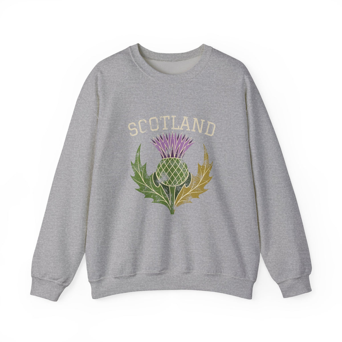 Scotland Thistle Vintage Emblem Crewneck Sweatshirt
