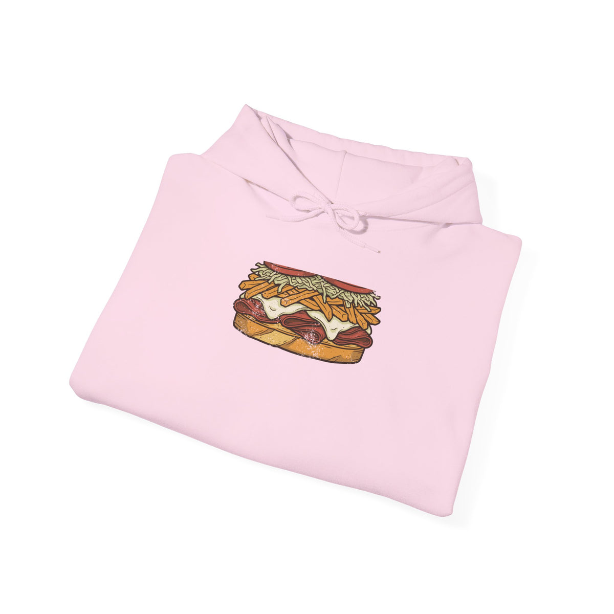 Pittsburgh Fries and Slaw Sandwich Food Illustration Hoodie