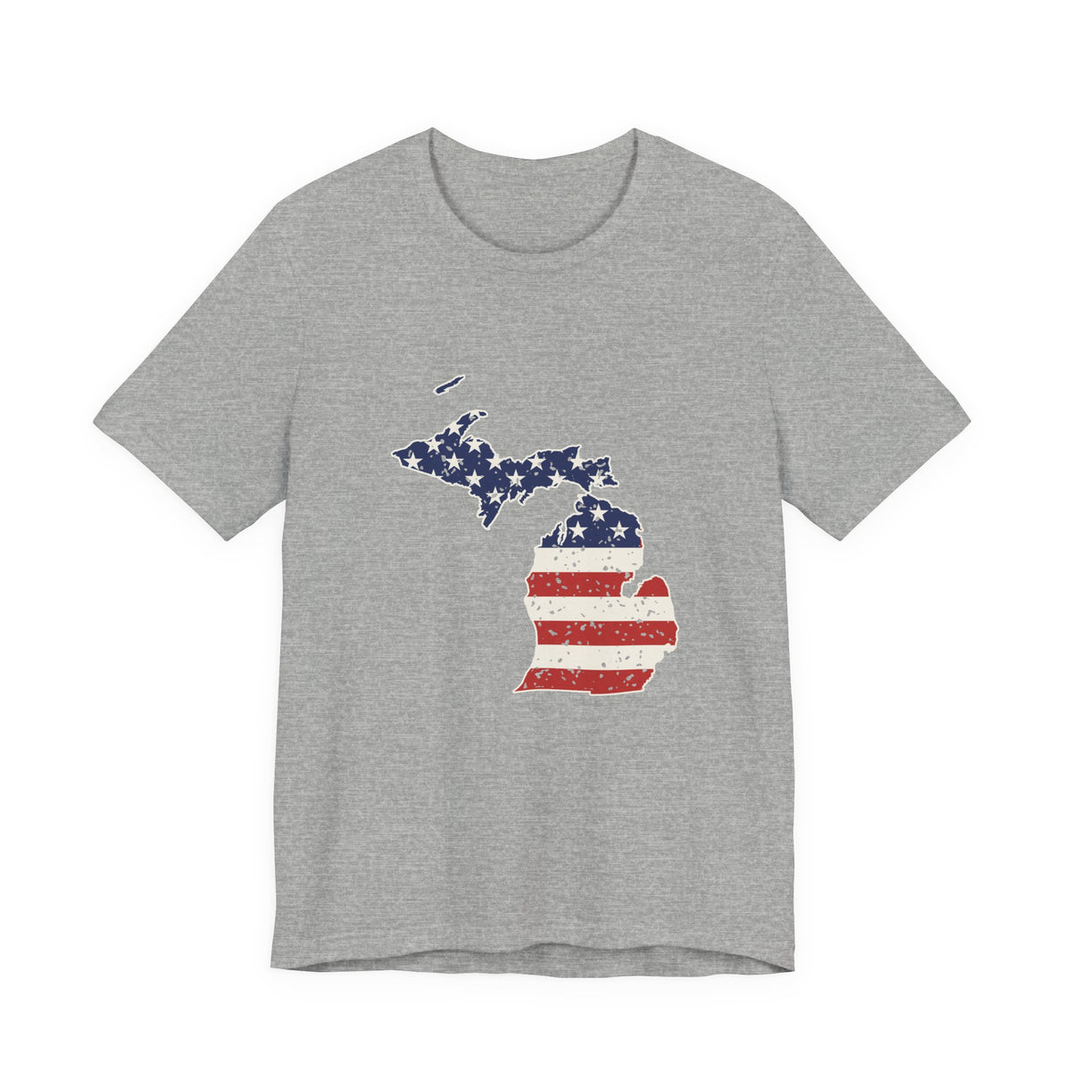 Michigan American Flag Map T-Shirt