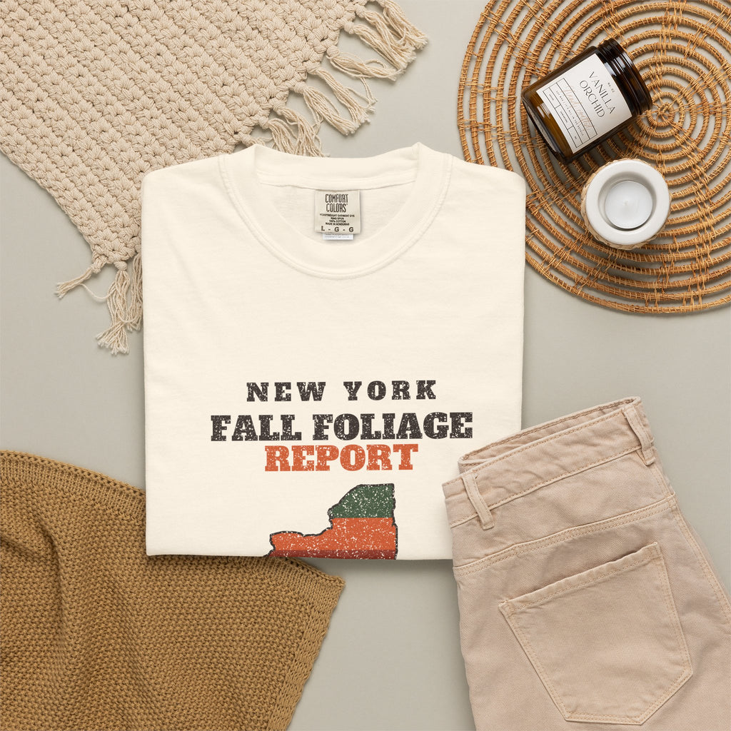 New York Fall Foliage Report Map T-Shirt