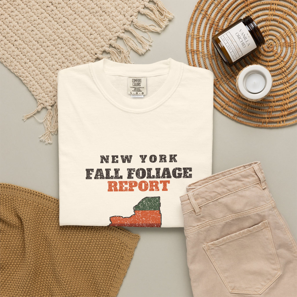 New York Fall Foliage Report Map T-Shirt