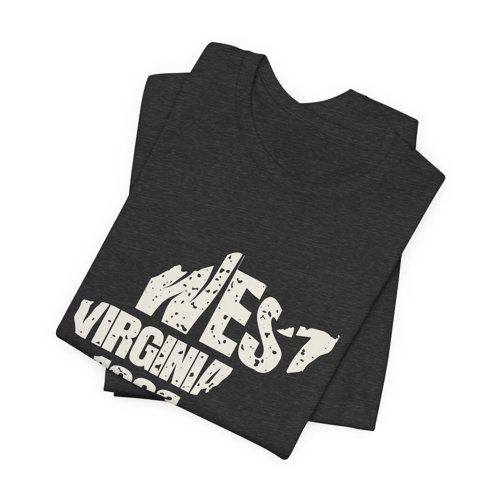 West Virginia Vintage Letters Map T-Shirt