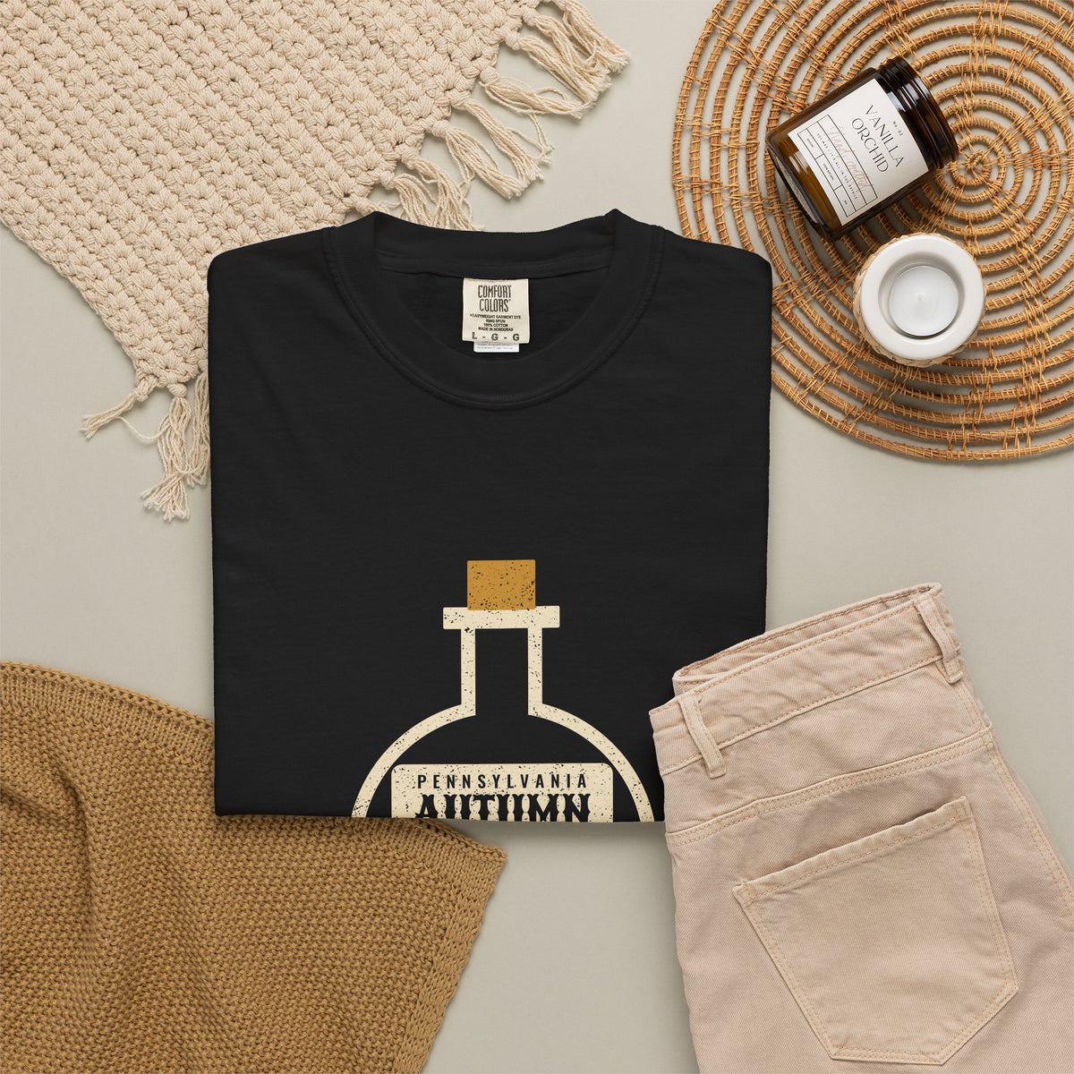 Pennsylvania Autumn Apothecary Flask T-Shirt