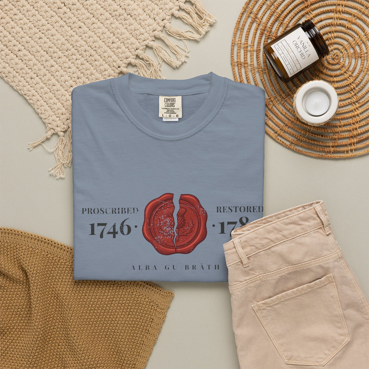Proscribed 1746 Restored 1782 Alba Gu Bràth Thistle Seal T-Shirt