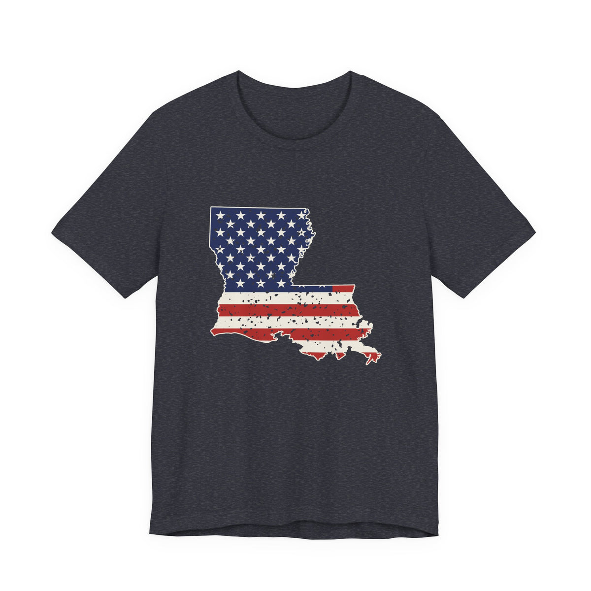 Louisiana American Flag Map T-Shirt