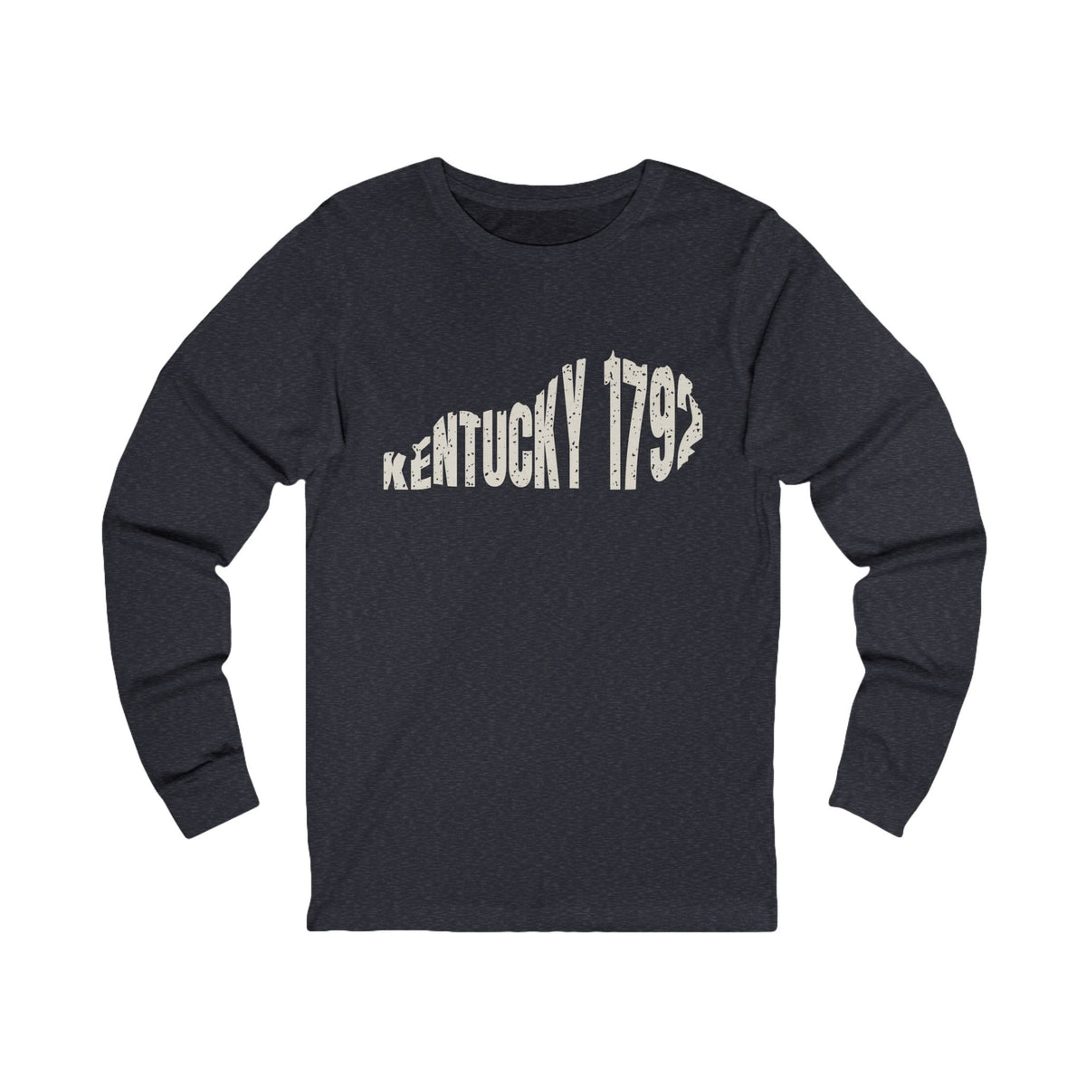 Kentucky Vintage Letters Map Long Sleeve Tee