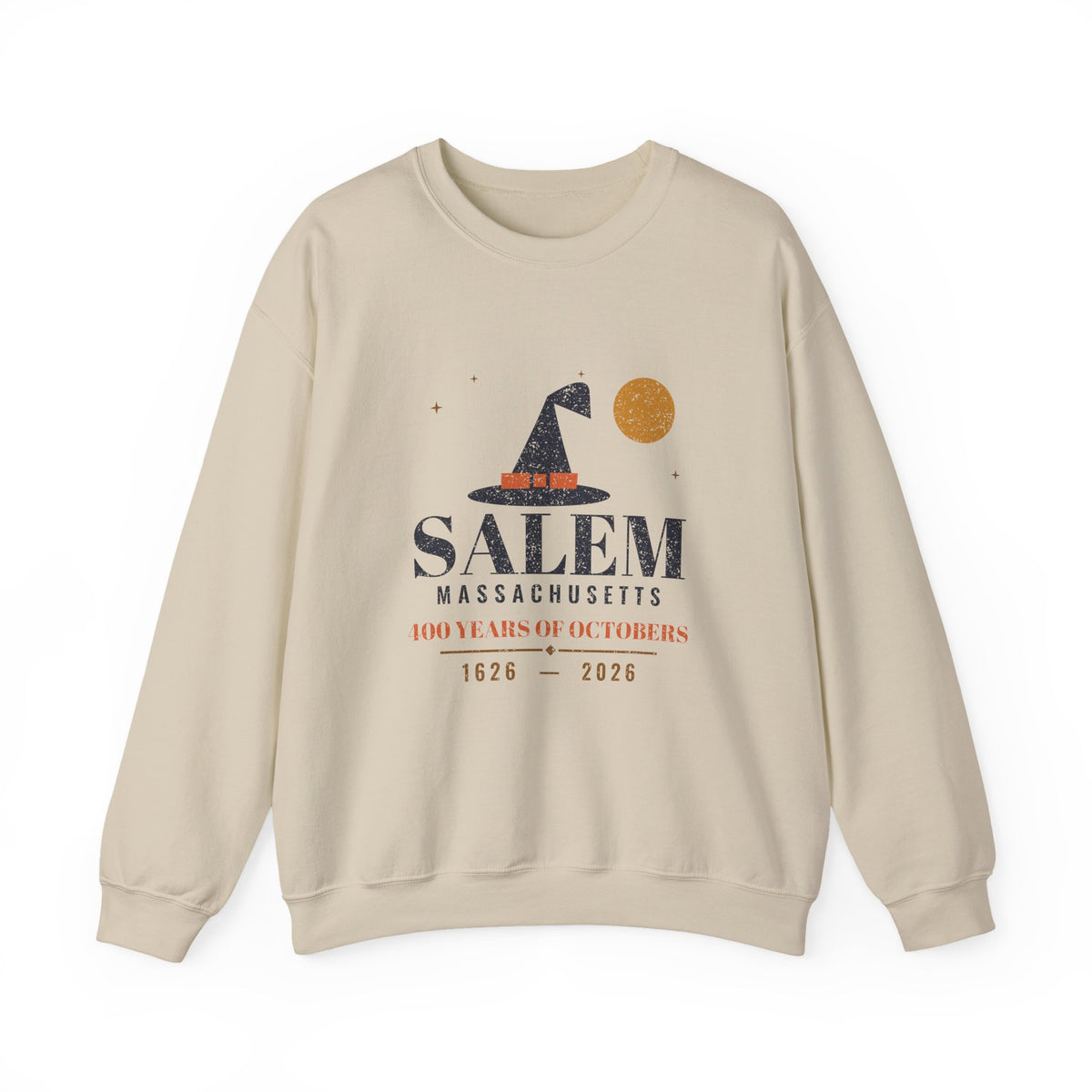 Salem Massachusetts 400 Years Witch Hat Crewneck Sweatshirt