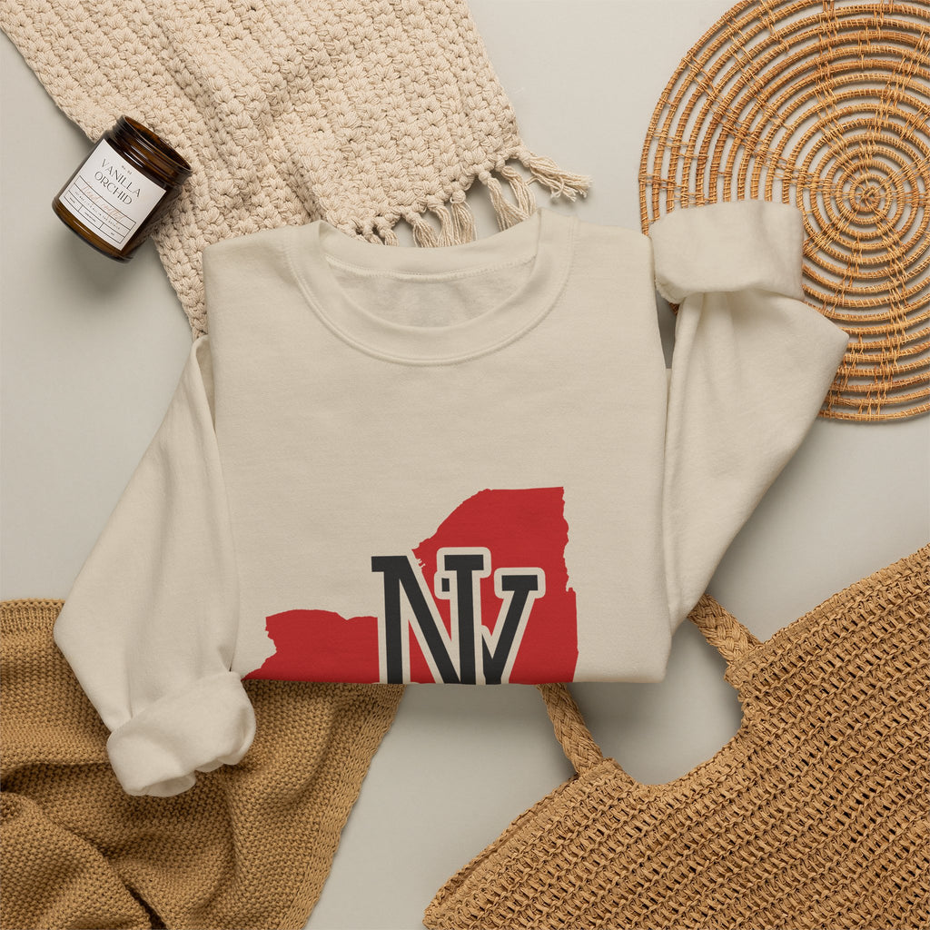 New York Varsity Monogram Map Crewneck Sweatshirt