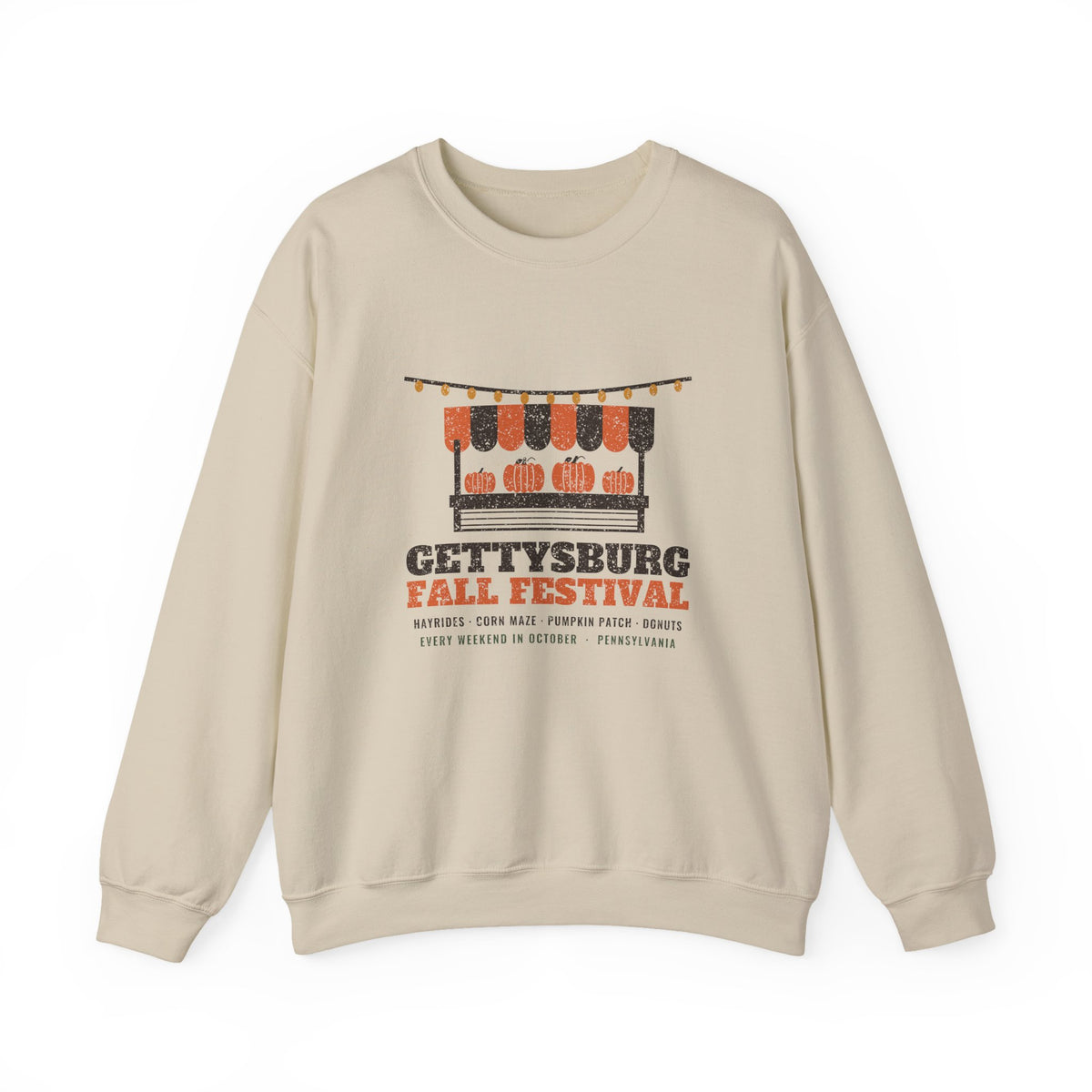 Gettysburg Pennsylvania Fall Festival Farm Stand Crewneck Sweatshirt