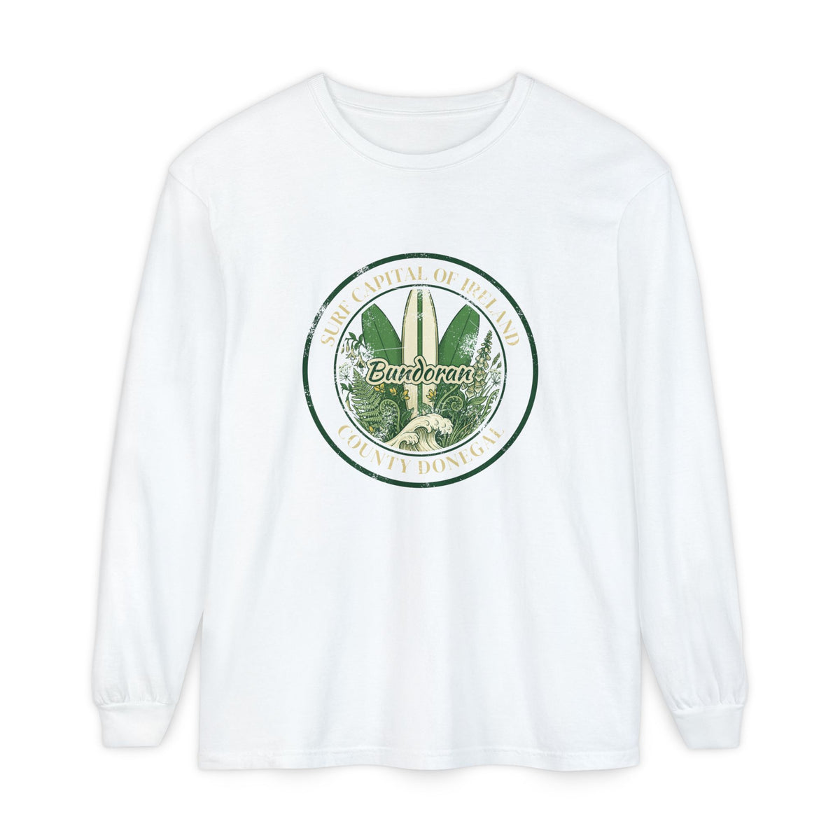 Bundoran Surf Capital of Ireland Surfboards Long Sleeve Tee
