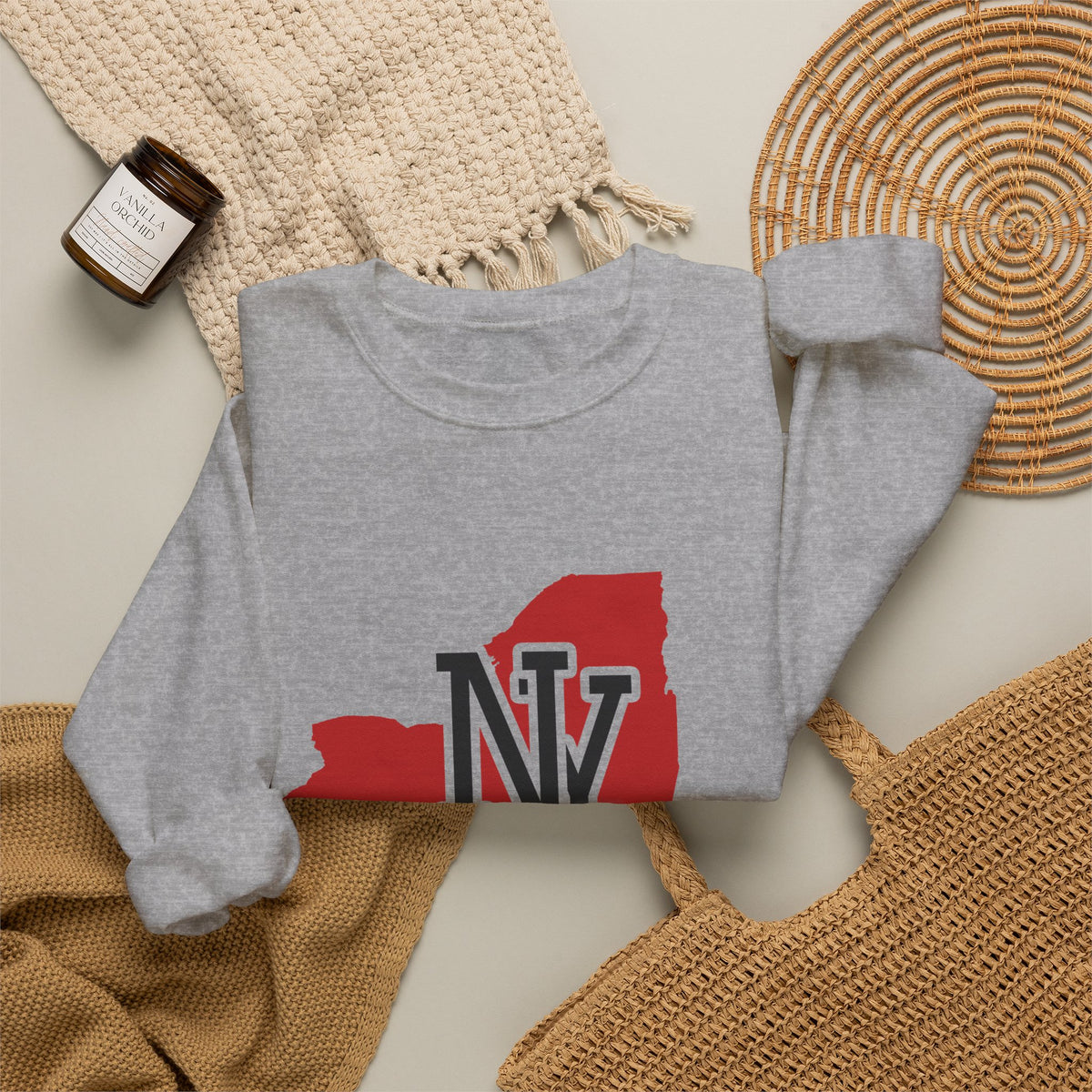 New York Varsity Monogram Map Crewneck Sweatshirt