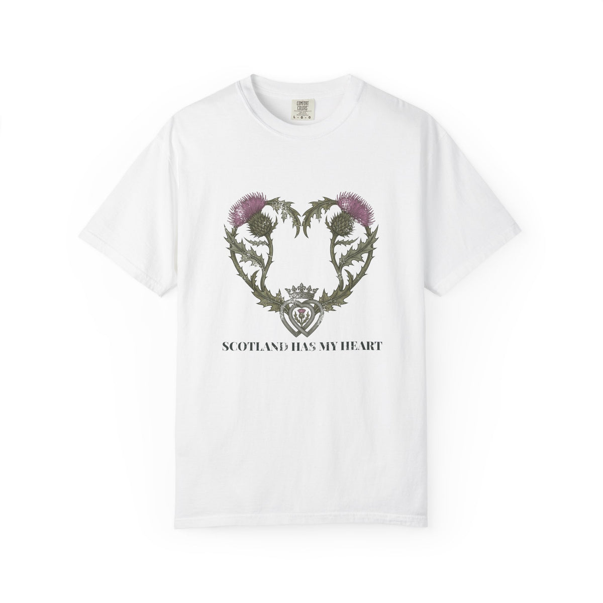 Scotland Has My Heart Purple Thistles T-Shirt